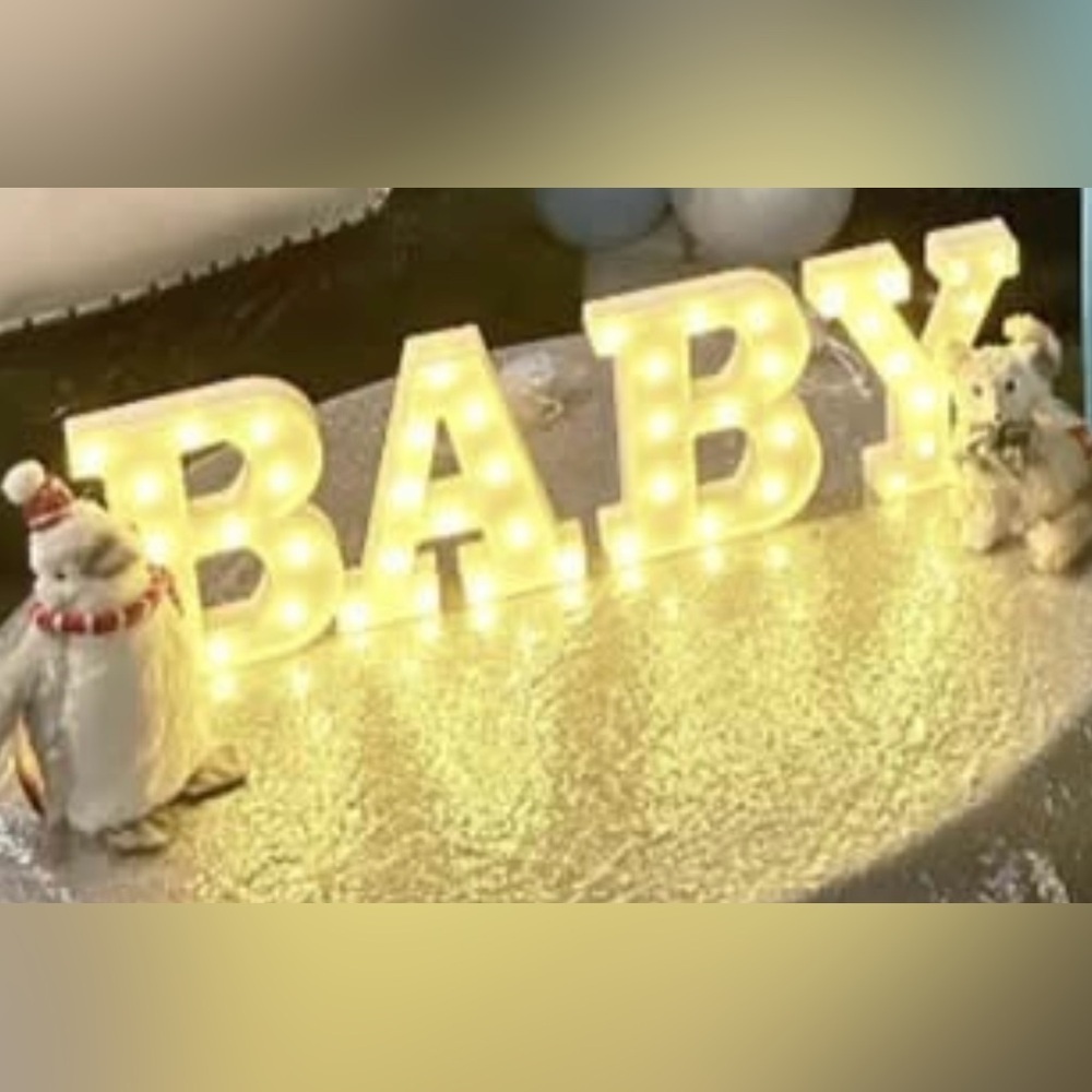 Light up baby lights for baby shower T29